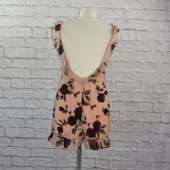 Revolve Superdown Adonia Rose Velvet Floral Mini Dress - Picture 5 of 12